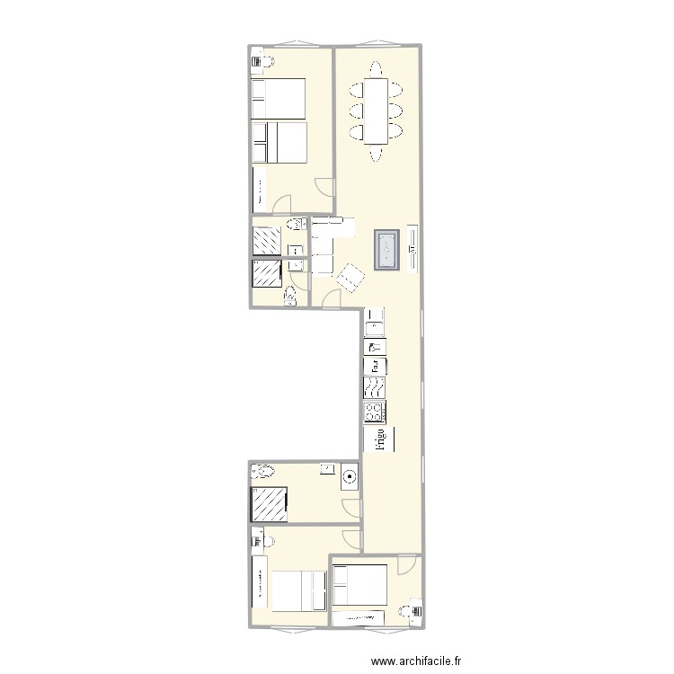 Sainte-Apolline. Plan de 7 pièces et 38 m2