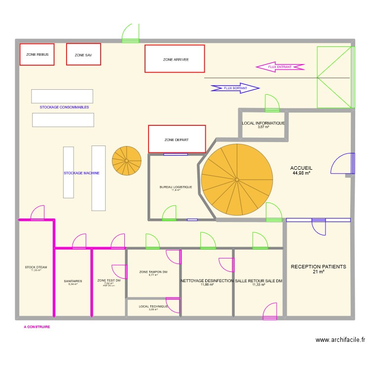 PLAN RDC ARS. Plan de 12 pièces et 302 m2