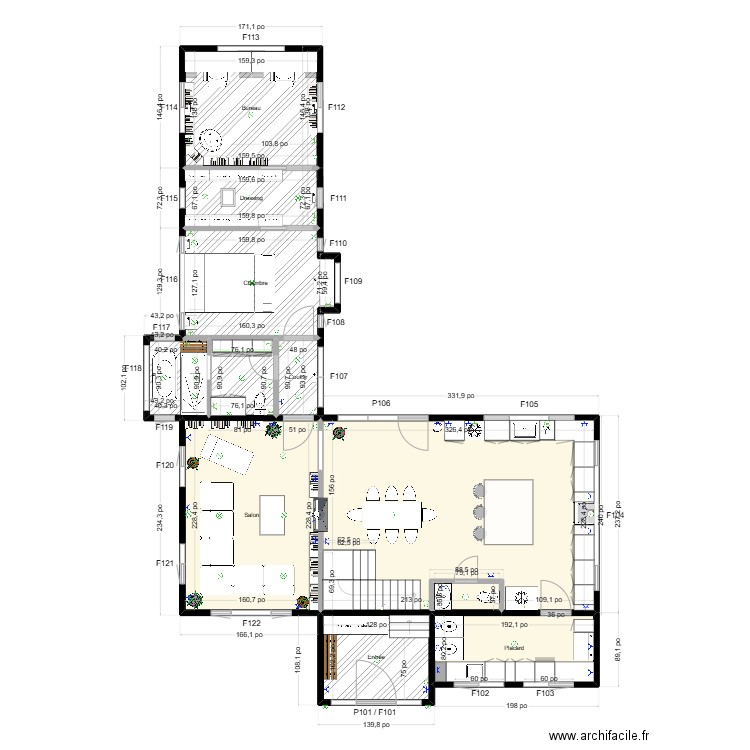 Maison Outaouais V6. Plan de 72 pièces et 463 m2