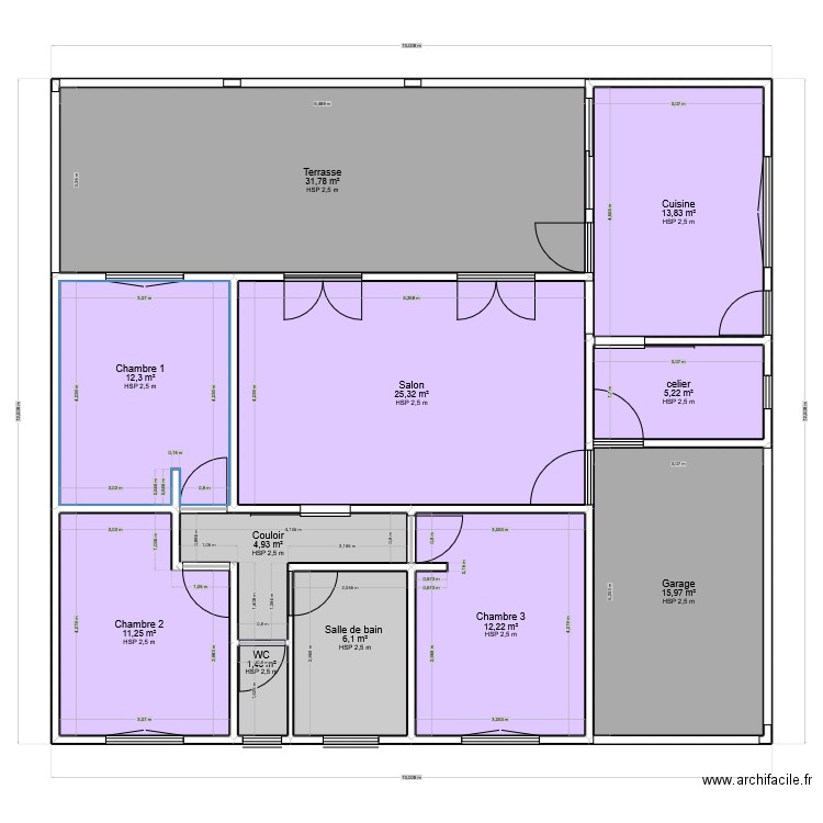 plan maison mata-utu 1. Plan de 12 pièces et 137 m2