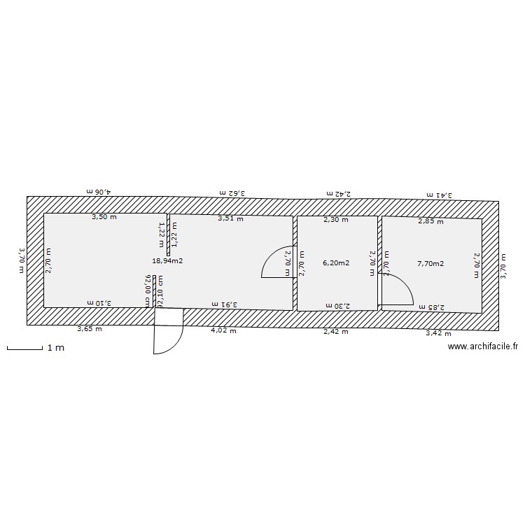 rdc arriere. Plan de 0 pièce et 0 m2