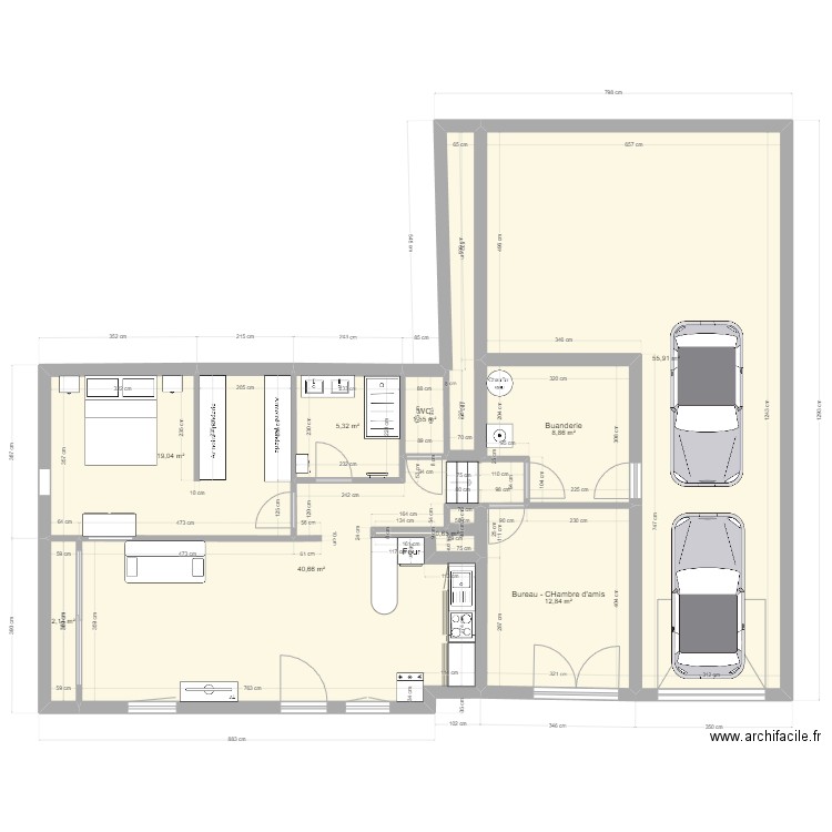 Plan appartement 1 . Plan de 0 pièce et 0 m2