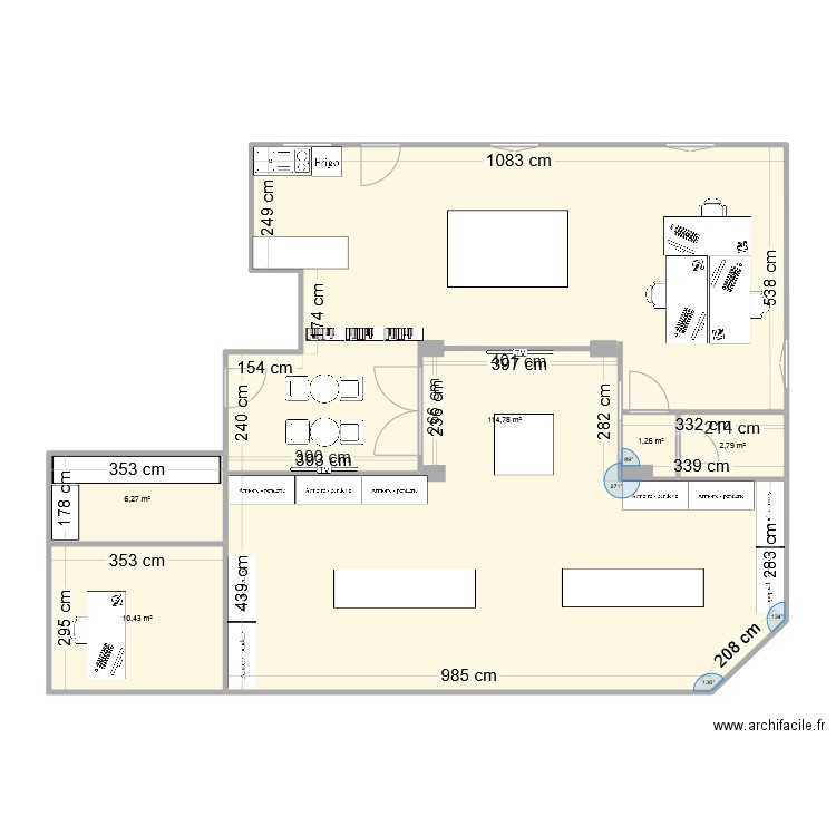 PLAN 1. Plan de 5 pièces et 136 m2