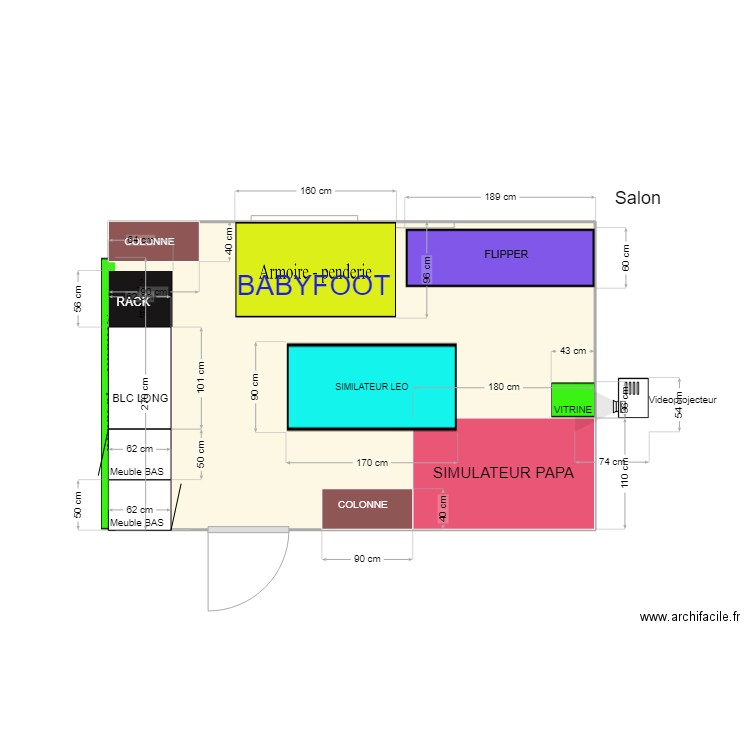 Salle de jeux 1. Plan de 1 pièce et 15 m2