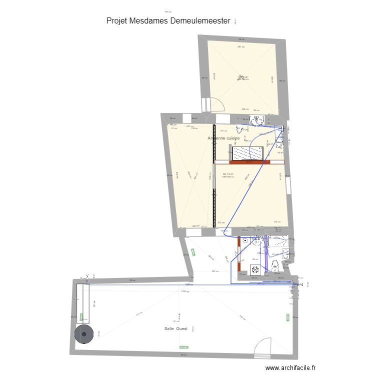 BATIFOR SAS - PLOMBERIE. Plan de 2 pièces et 54 m2