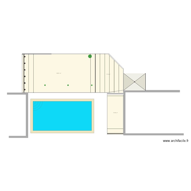 terrasse. Plan de 0 pièce et 0 m2