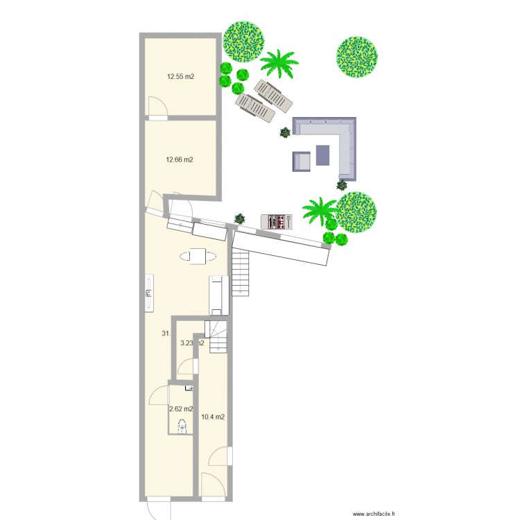 celleneuve Appt rdc 3. Plan de 0 pièce et 0 m2