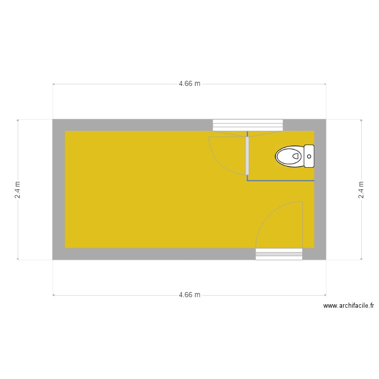 Salle de bain actuelle. Plan de 0 pièce et 0 m2