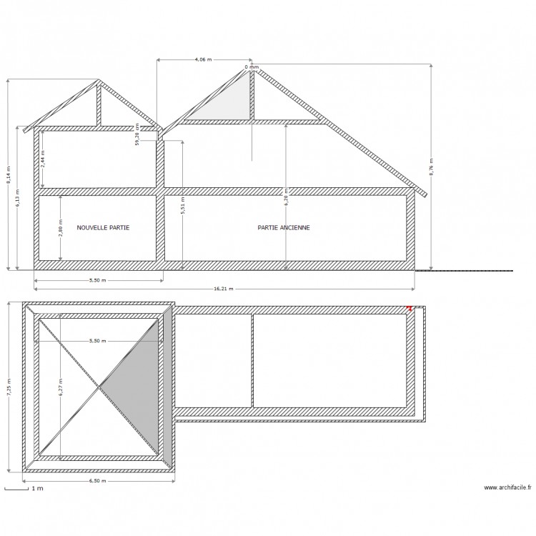   COUPE  TOITURE. Plan de 0 pièce et 0 m2