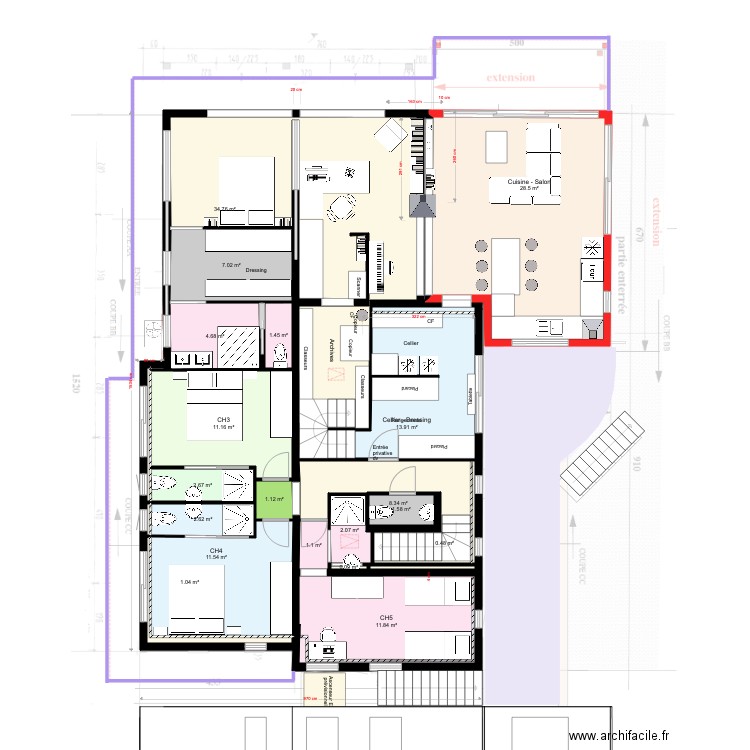 RdC V15 et Etage V15. Plan de 0 pièce et 0 m2