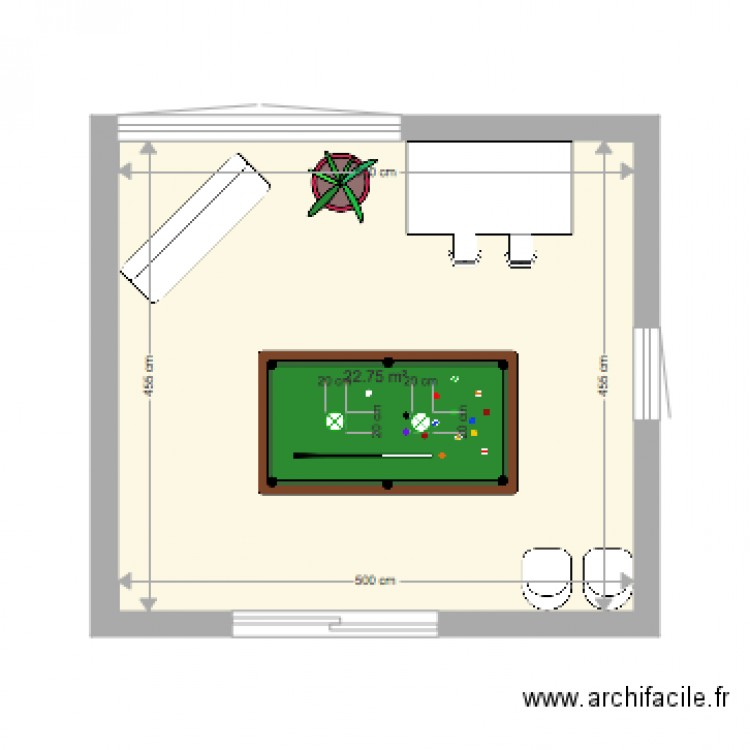 Billard. Plan de 0 pièce et 0 m2