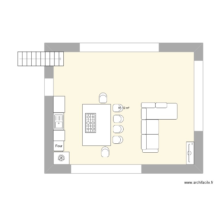 Maison Arche. Plan de 1 pièce et 51 m2