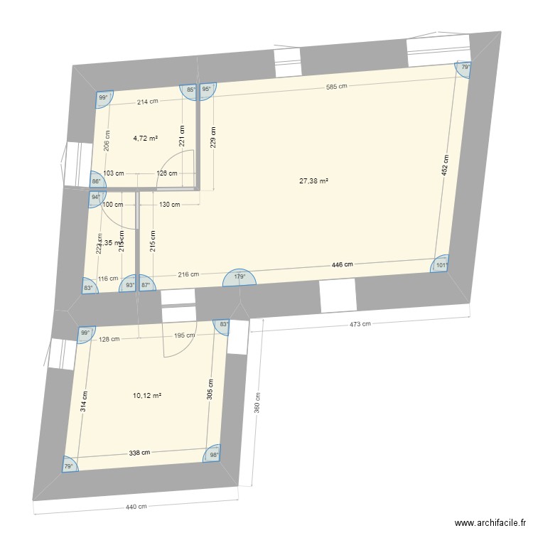 APT 6 Conti. Plan de 4 pièces et 45 m2