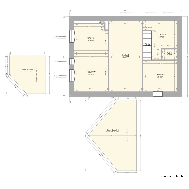 ML25000193. Plan de 16 pièces et 161 m2