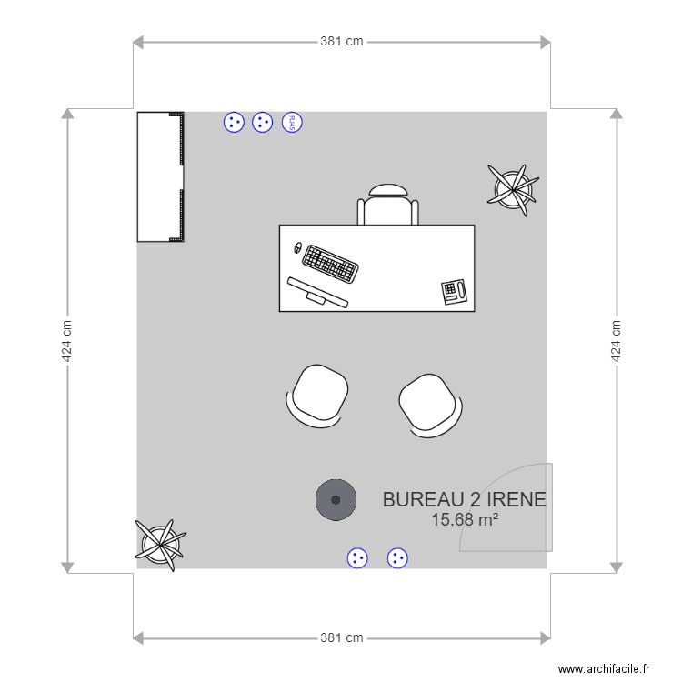 BUREAU 2 IRENE. Plan de 0 pièce et 0 m2