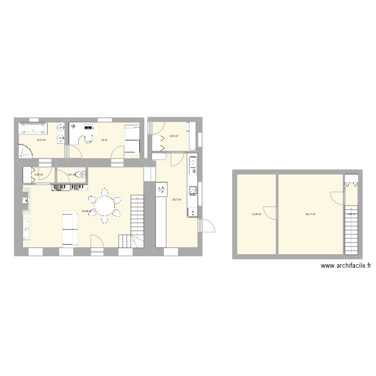 maison longvic 2. Plan de 10 pièces et 110 m2