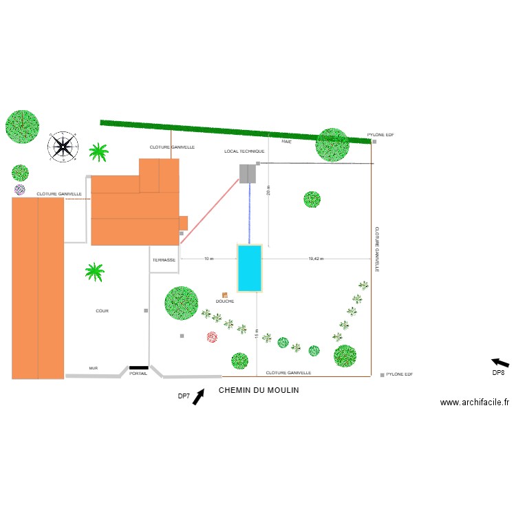 plan de masse DP 2 . Plan de 0 pièce et 0 m2