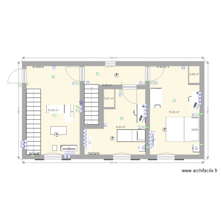 plan electrique etage 1. Plan de 0 pièce et 0 m2