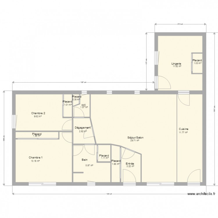 plan surface. Plan de 0 pièce et 0 m2