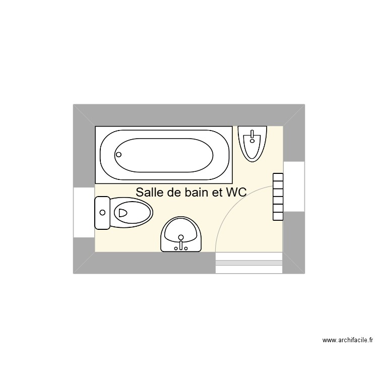 FUSIL Françoise. Plan de 1 pièce et 3 m2