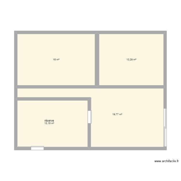 projet bbe . Plan de 4 pièces et 62 m2