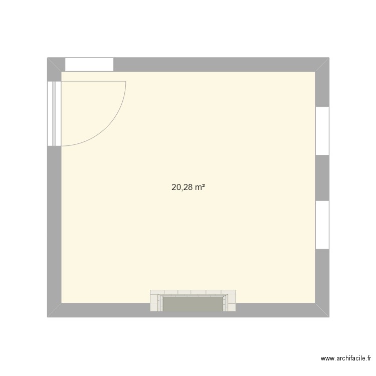 Bur Scan - greffier greffe. Plan de 1 pièce et 20 m2