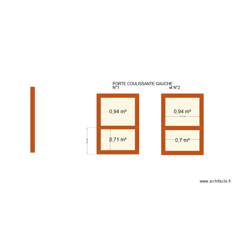 PORTES COULISSANTES HALAMAITAI. Plan de 4 pièces et 3 m2