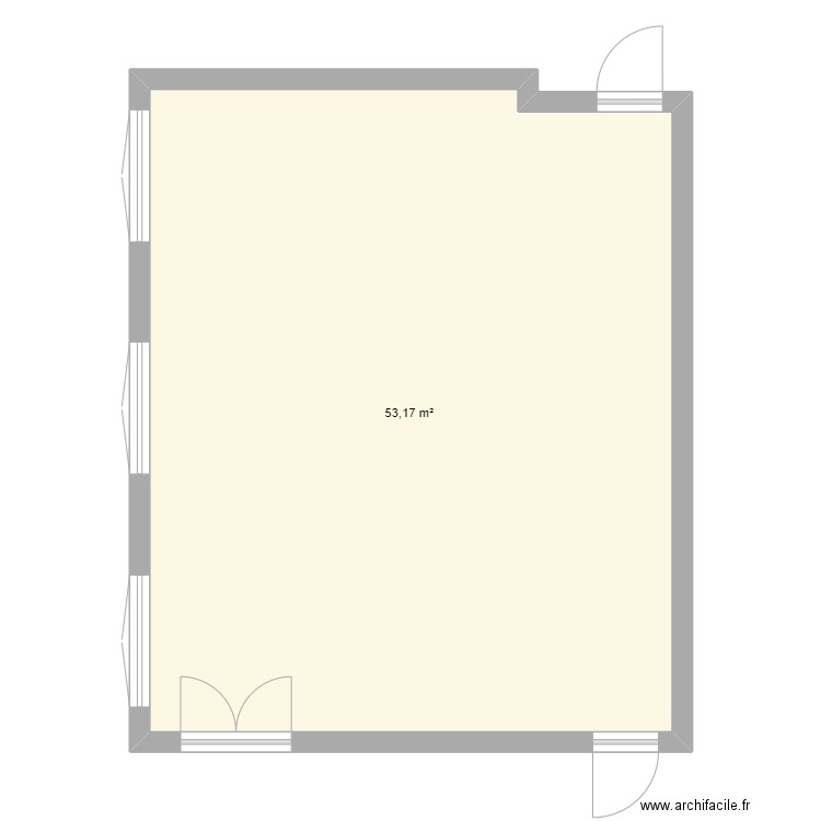 CIPANGO. Plan de 1 pièce et 53 m2