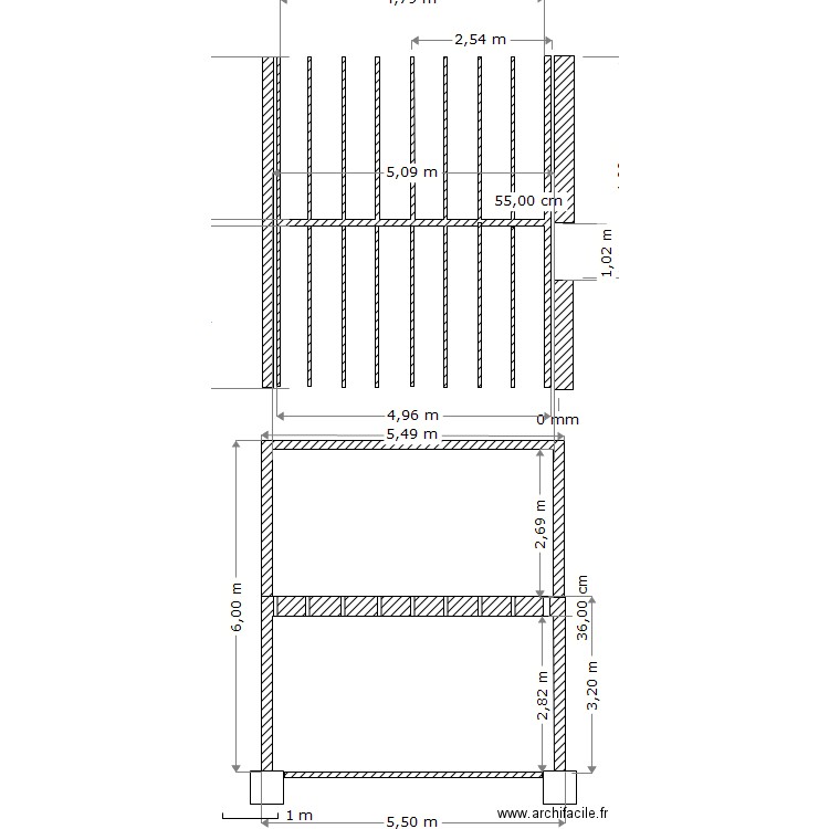 PLANCHER COUPE. Plan de 0 pièce et 0 m2