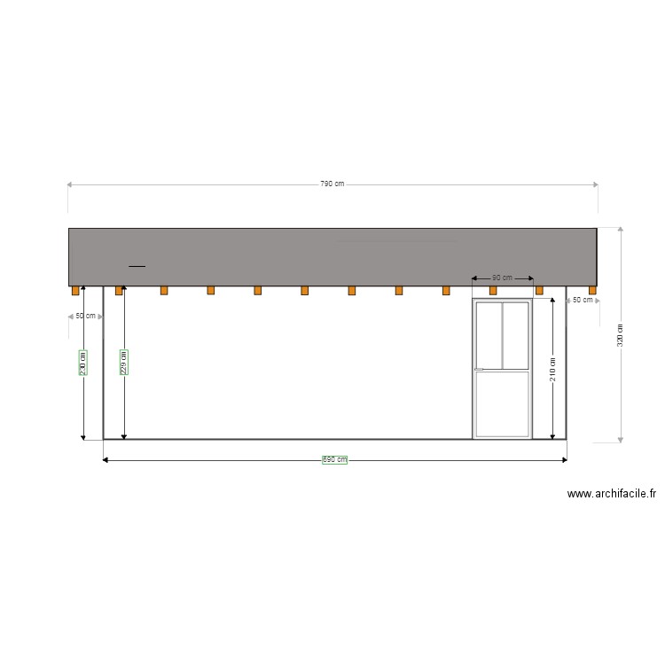 Garage Façade NORD. Plan de 0 pièce et 0 m2