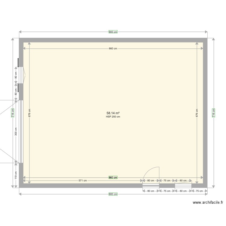 garage. Plan de 0 pièce et 0 m2