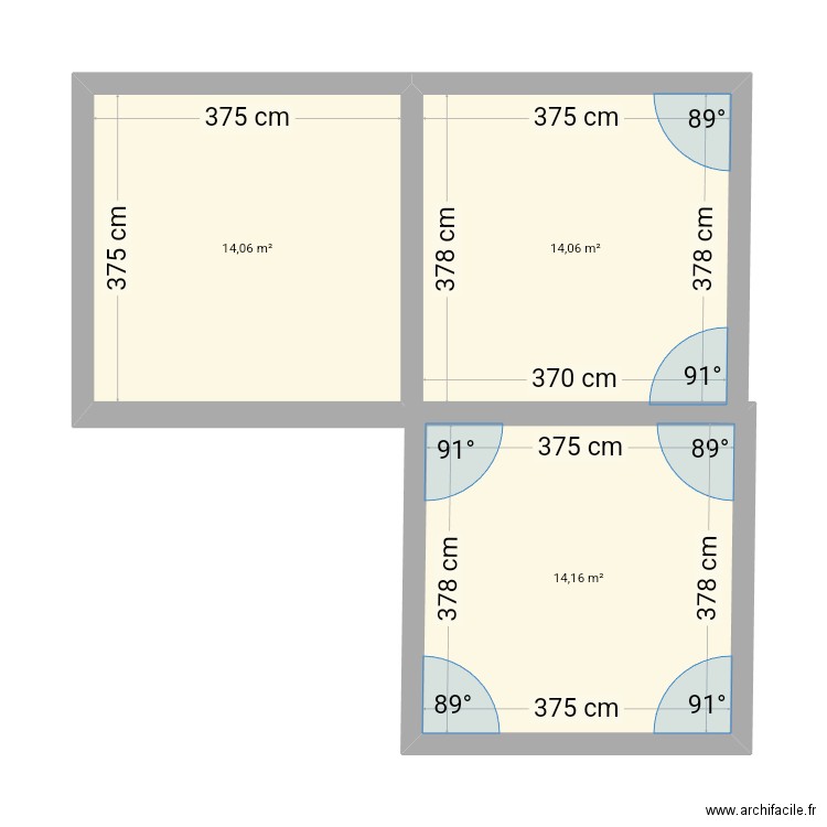 Plan renovation  monique. Plan de 3 pièces et 42 m2