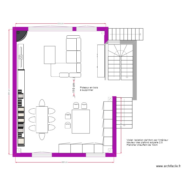 RDC V6 sans poteau. Plan de 0 pièce et 0 m2