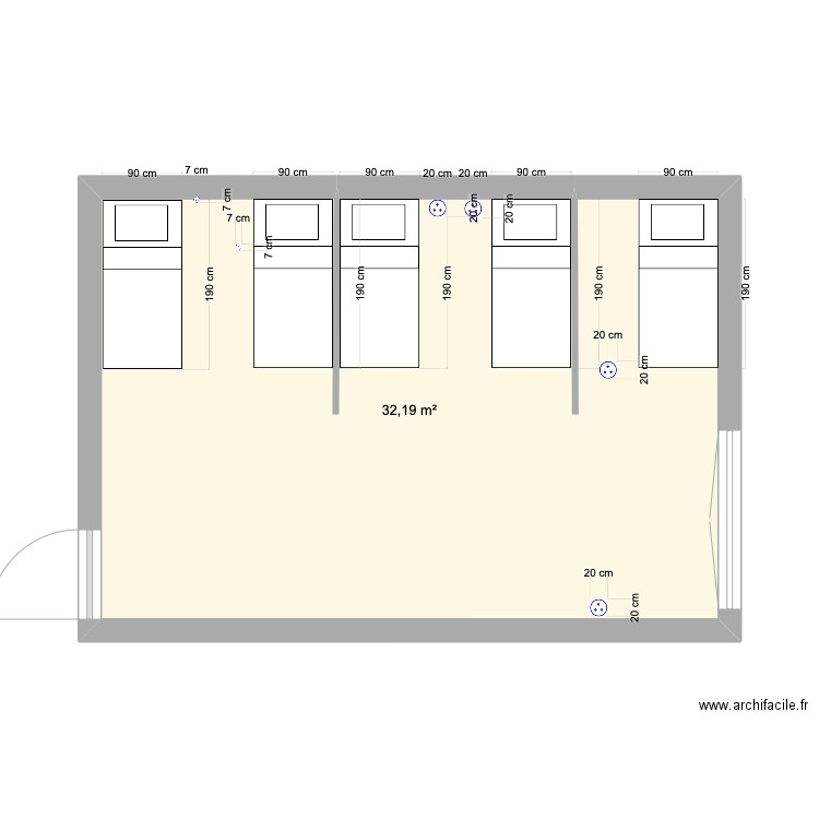 lit . Plan de 0 pièce et 0 m2