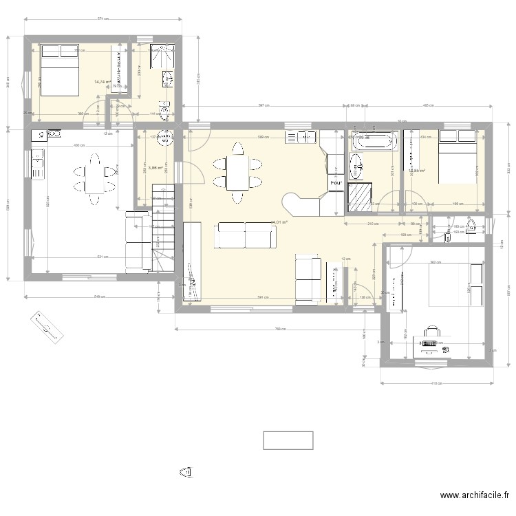 aménagement maison7b. Plan de 0 pièce et 0 m2