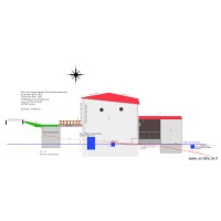 Plan de coupe 2 Façade Sud Assainissement