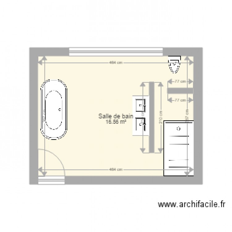 salle de bain. Plan de 0 pièce et 0 m2