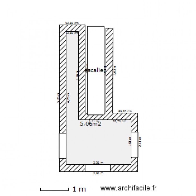 escalier . Plan de 0 pièce et 0 m2