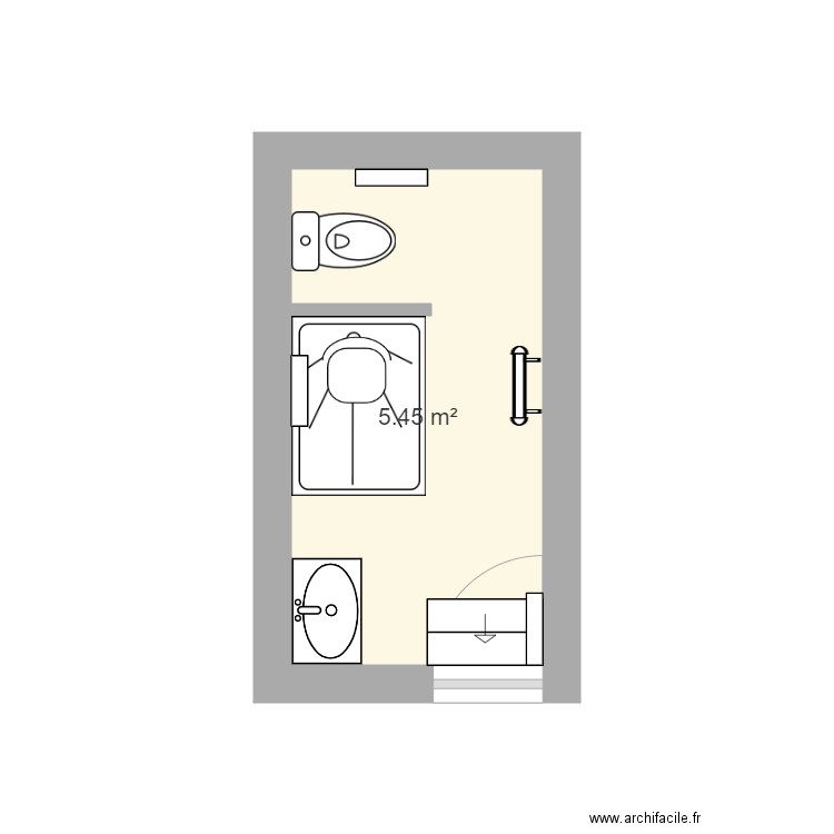 salle de bain - Plan dessiné par Val1001