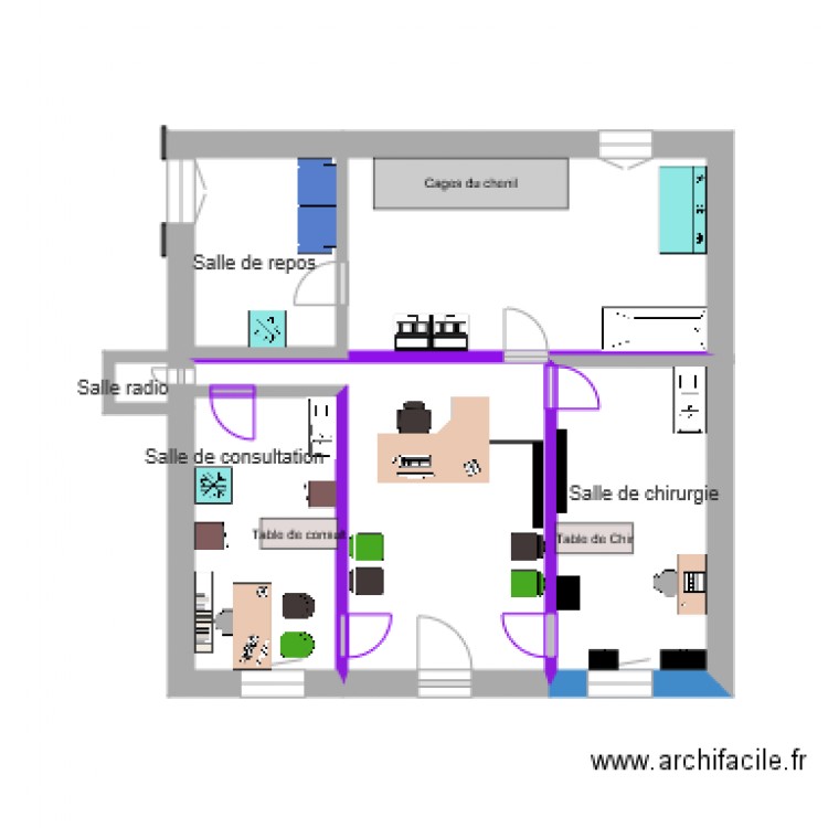 clinique. Plan de 0 pièce et 0 m2