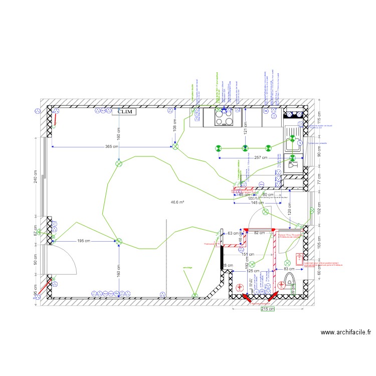 Plan Modif RDC final. Plan de 0 pièce et 0 m2