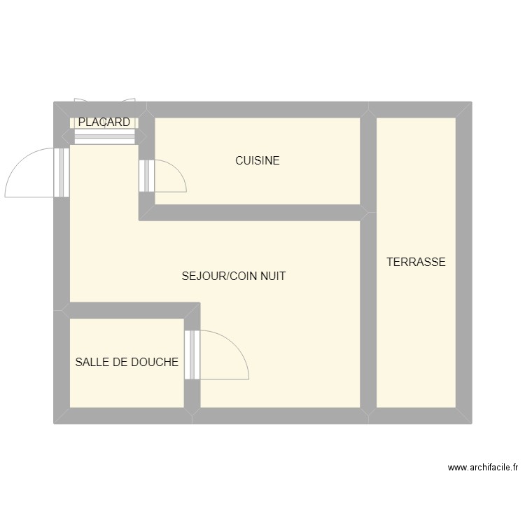 34 ARSON. Plan de 5 pièces et 26 m2