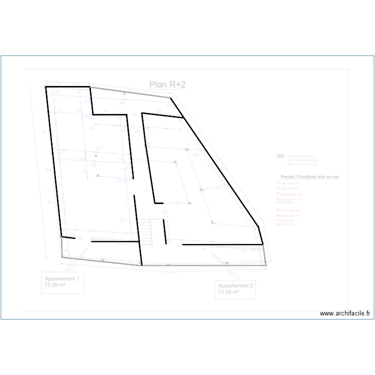 Plan R+2. Plan de 0 pièce et 0 m2