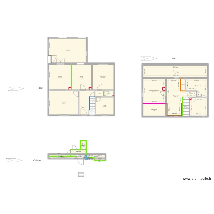 kuku 3. Plan de 31 pièces et 192 m2