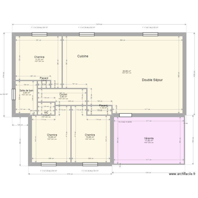 ML24017492 HATMAN. Plan de 10 pièces et 107 m2