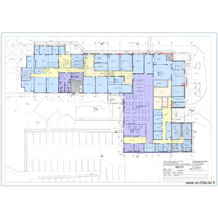 cc . Plan de 3 pièces et 232 m2