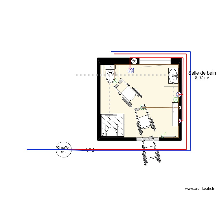 aménagement salle de bain¨pour PMR2. Plan de 0 pièce et 0 m2