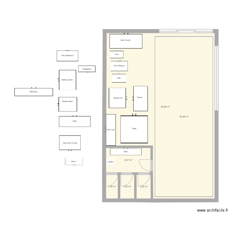 Salle de Sport 8 12. Plan de 0 pièce et 0 m2