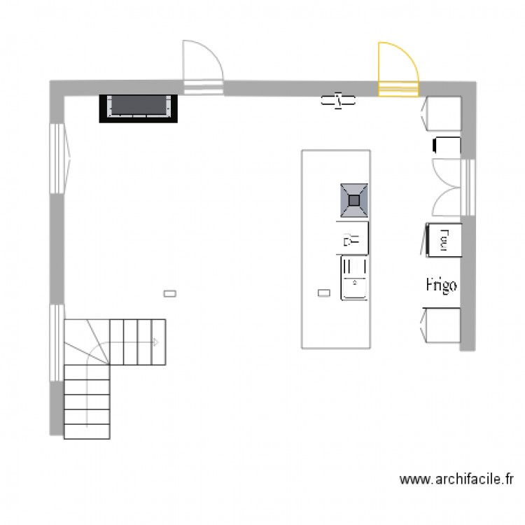 cuisine 2018. Plan de 0 pièce et 0 m2