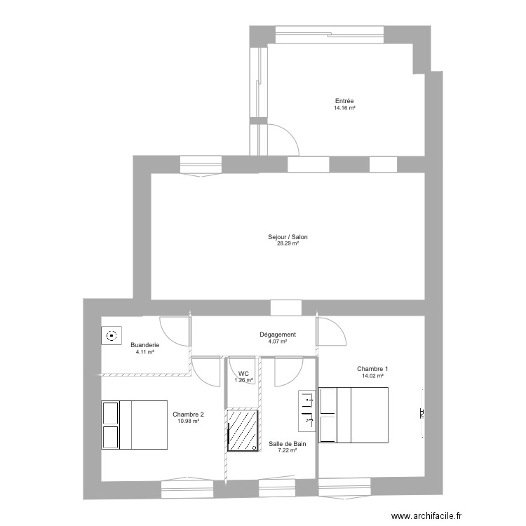 Projet 1. Plan de 0 pièce et 0 m2